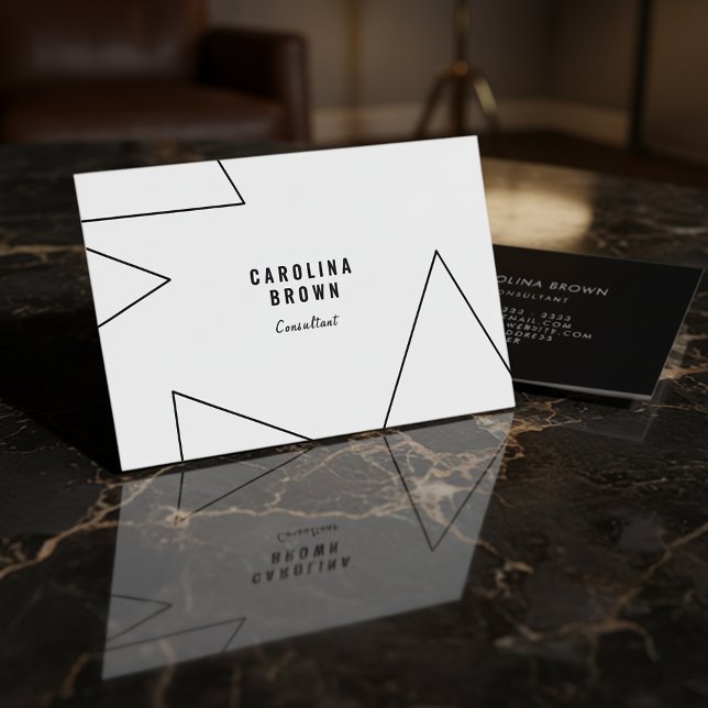 Custom Chic Geometric Modern Business Card (Creator Uploaded)
