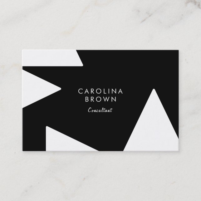 Custom Chic Geometric Professional Business Card (Front)