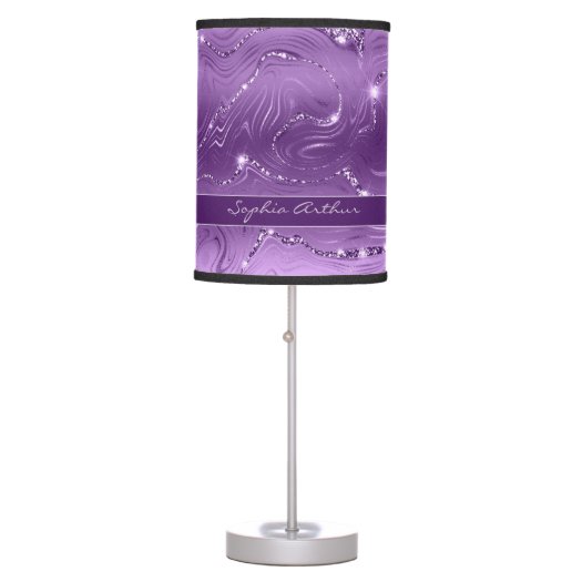 Custom Chic Luxury Purple Silver Glitter Pattern