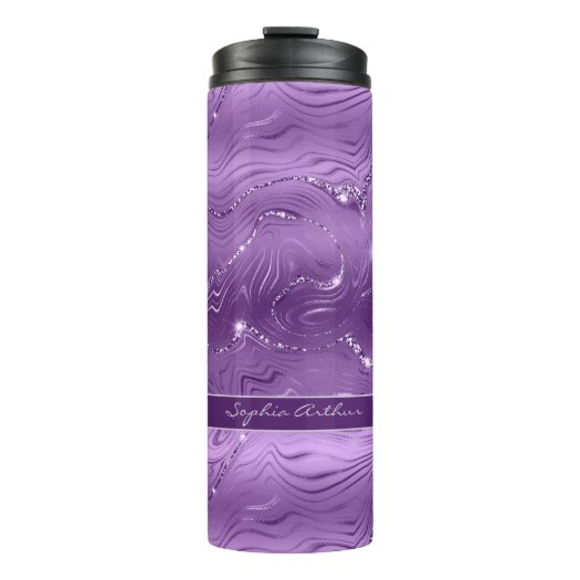 Custom Chic Luxury Purple Silver Glitter Pattern