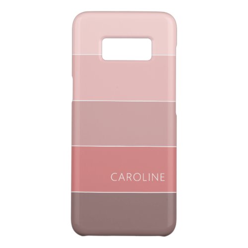 Custom Chic Pastel Blush Pink Stripes Art Pattern Case_Mate Samsung Galaxy S8 Case