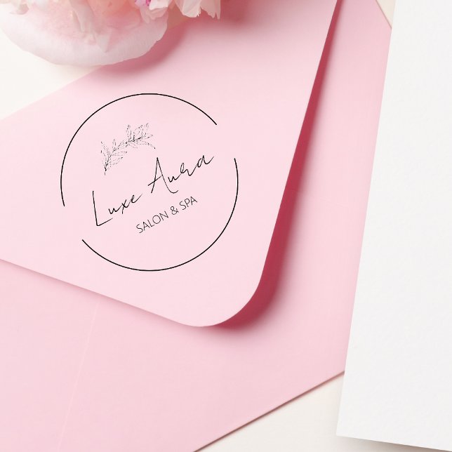 Custom Chic Salon Spa Business  Rubber Stamp (Creator Uploaded)