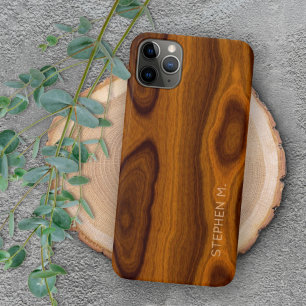 Custom Chic Stylish Retro Woodgrain Pattern iPhone 11 Pro Max Case