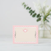Custom Chic Tan & Pink Teapot Name Place Card (Standing Front)