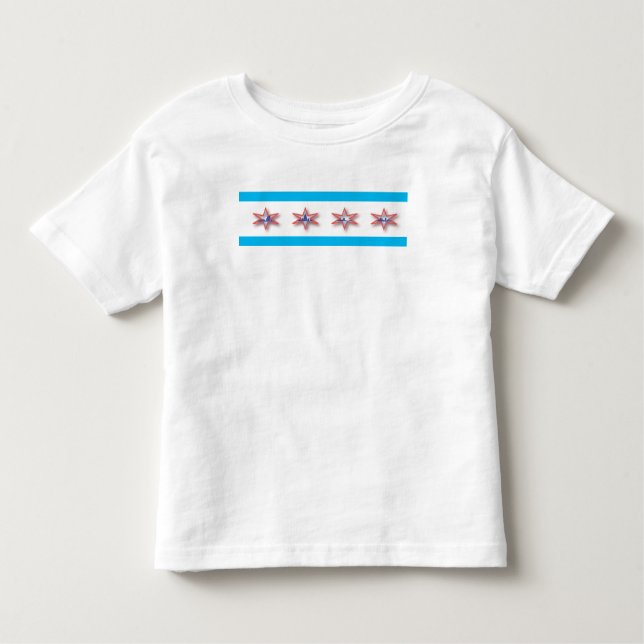 custom chicago flag graphic. toddler tee (Front)