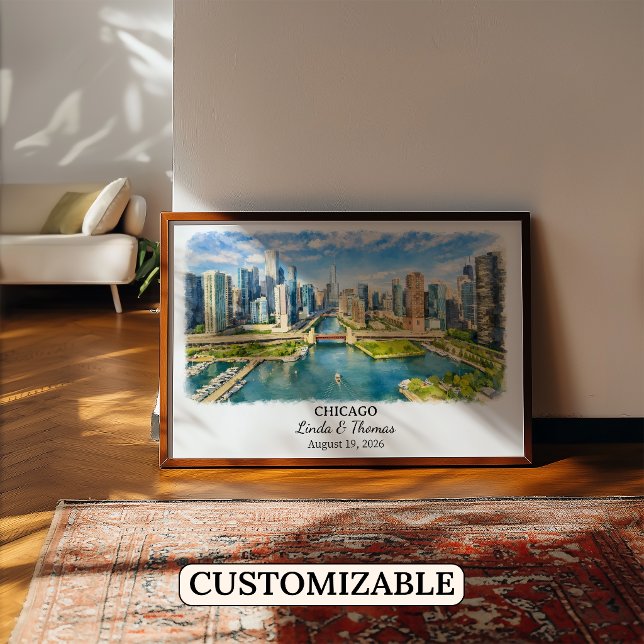 Custom Chicago Wall Art, Illinois Poster (Creator Uploaded)
