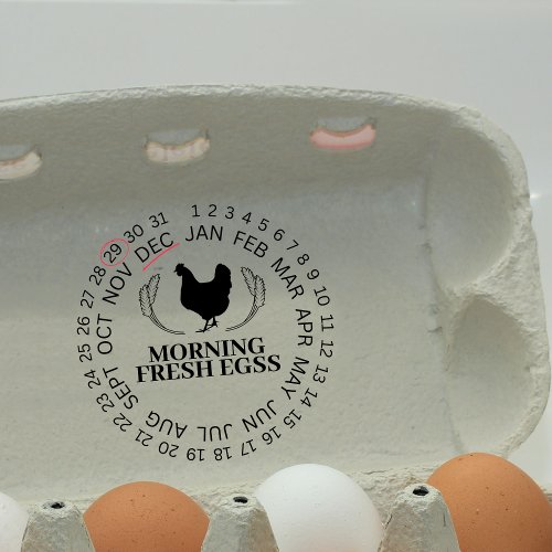 Custom Chicken Egg Date  Farmhouse Business Nmae  Rubber Stamp