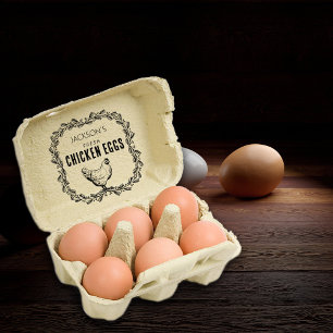 Custom Chicken Eggs, Small Business Rubber Stamp
