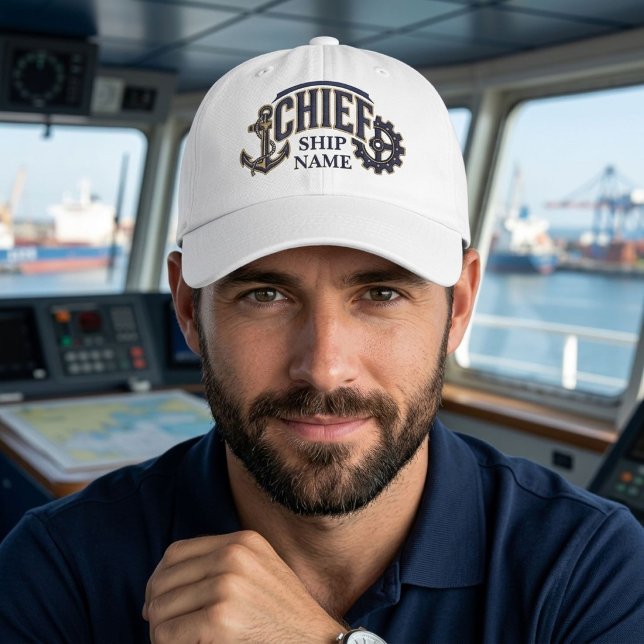 Custom Chief Engineer Personalized Ship Name Hat (Creator Uploaded)