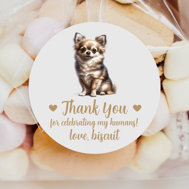 Custom Chihuahua Dog Wedding Favor Stickers (Creator Uploaded)