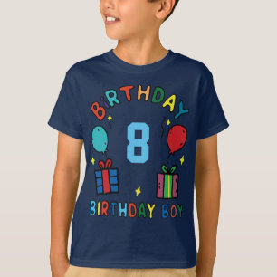 Custom Child Birthday Personalized Age Kids Boy T-Shirt
