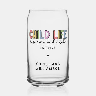 Custom Child Life Specialist CCLS Gift Can Glass