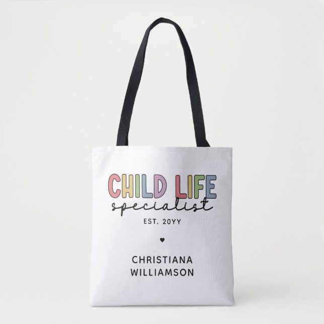 Custom Child Life Specialist CCLS Gift Tote Bag (Front)