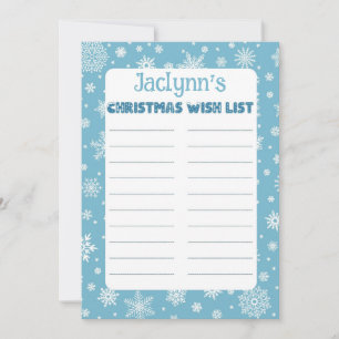 Custom Child Name Christmas Letter to Santa Invitation