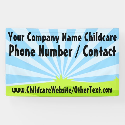 Custom Childcare Daycare Business Sign Banner