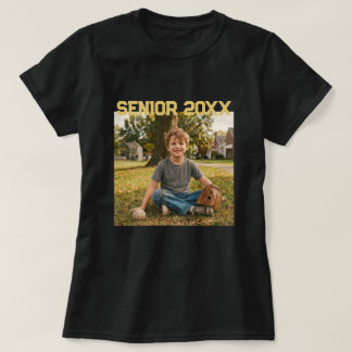 Custom Childhood Photo Senior Graduation Year T-Shirt