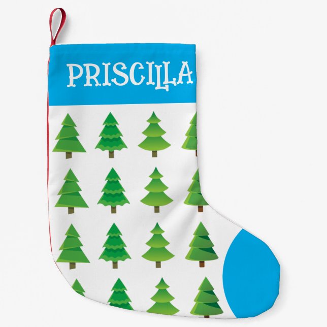 Custom Child's Blue Toe Christmas Stocking (Front)