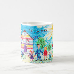 Custom Child's Drawing Family Memory Gift Color Morph Mug