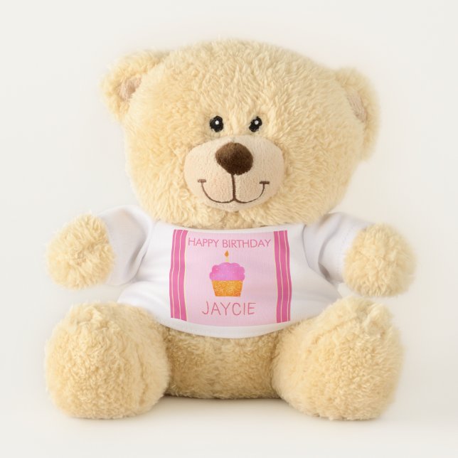  Custom Child's Happy Birthday gift Teddy Bear (Front)