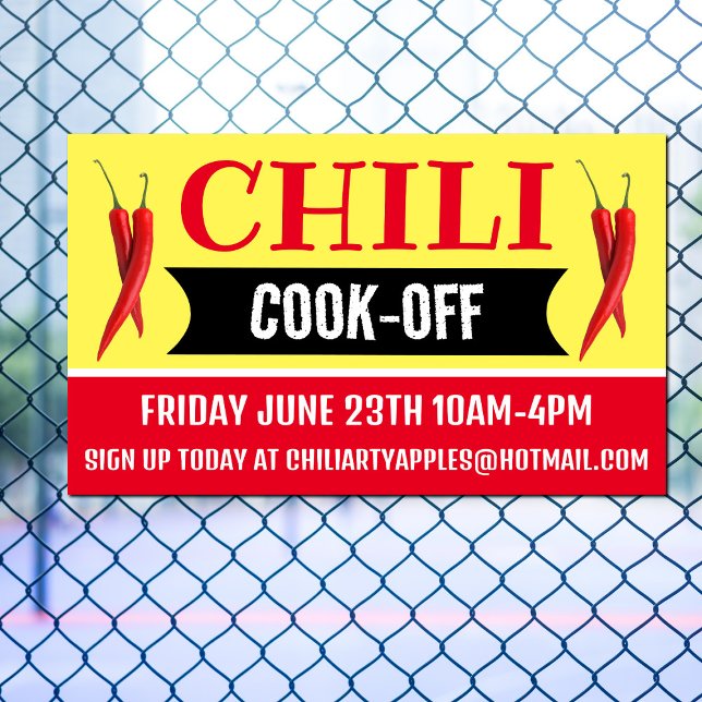 Custom Chili Cookoff Banner – Spicy Food Festival  (Creator Uploaded)