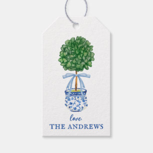 Custom Chinoiserie Topiary  Gift Tags