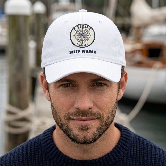 Custom CHIPS Navigator Personalized Ship Nam Hat (Creator Uploaded)