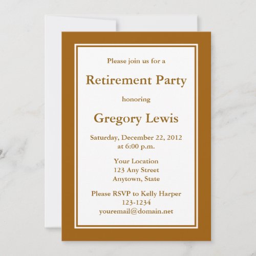 Custom Chocolate Brown Invitation