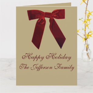 Custom Chocolate Buffalo Plaid Christmas Card