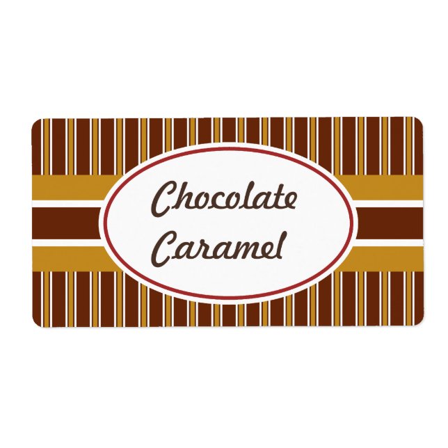 Custom Chocolate Carmel Labels (Front)