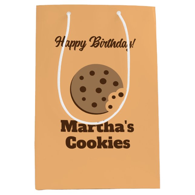 Custom chocolate chip cookie gift bag for Birthday (Front)