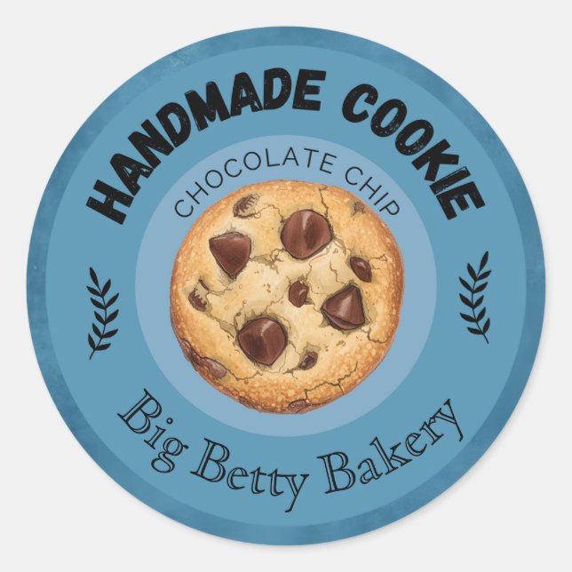 Custom Chocolate Chip Cookie Labels Personalized  (Front)