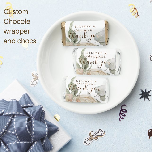 Custom Chocolate Favor Wrappers BOHO Greenery (Creator Uploaded)