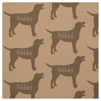 Custom Chocolate Lab Dog Fabric