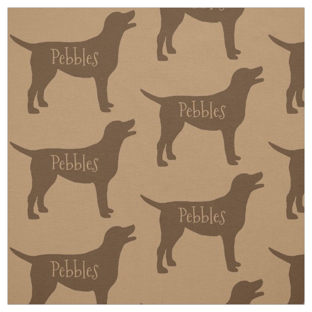 Custom Chocolate Lab Dog Fabric (Swatch)