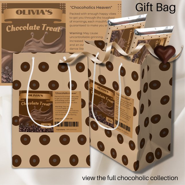 Custom Chocolate Lover Goody Favor Bag Fun Unique (Creator Uploaded)