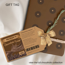 Custom Chocolate Lovers Tags for Choccy Treats
