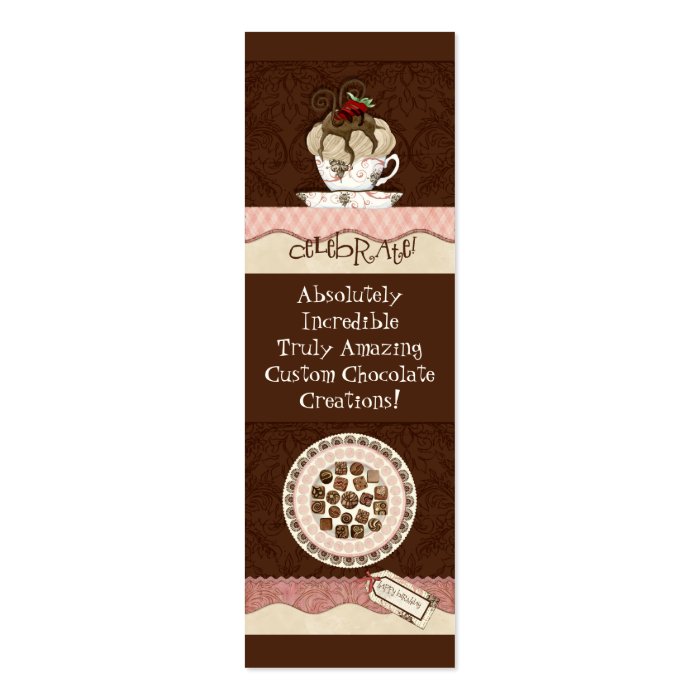 Custom Chocolate Sweet Shoppe Business Cards