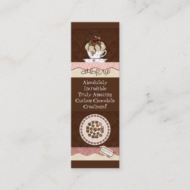 Custom Chocolate Sweet Shoppe Business Cards (Front)