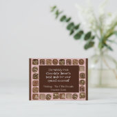 Custom Chocolate Sweet Shoppe Business Cards (Standing Front)