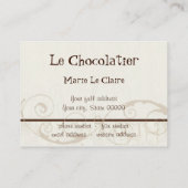 Custom Chocolate Sweet Shoppe Business Cards (Back)