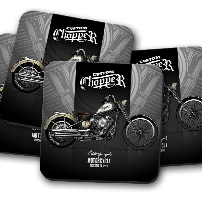Custom Chopper Coaster | Motorcycle Coaster Set  (Creator Uploaded)