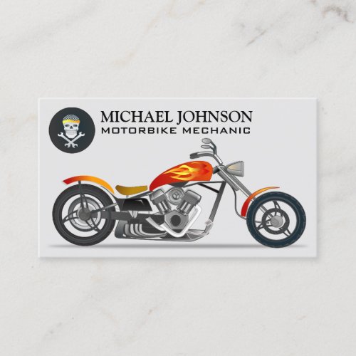 Custom Chopper  Motorbike  Motorcycle Repair Business Card