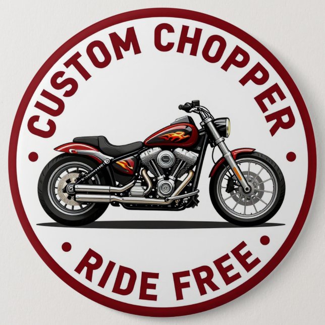 🔥 Custom Chopper Ride Free Button (Front)