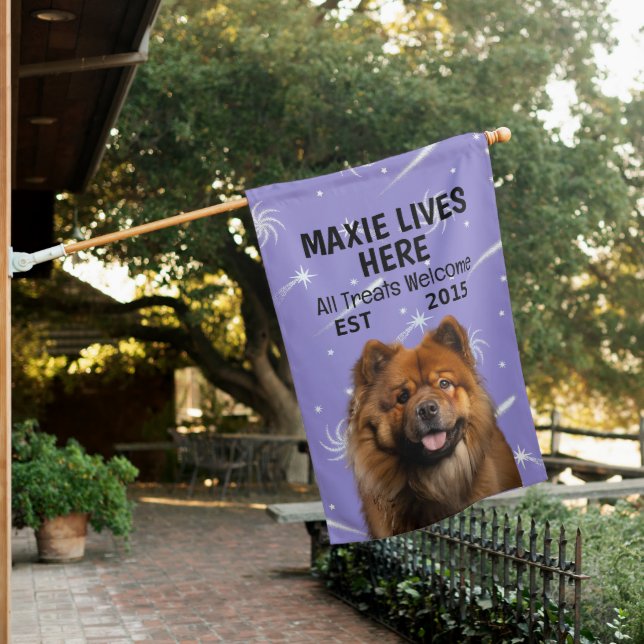 Custom Chow Chow House Flag (In SItu)