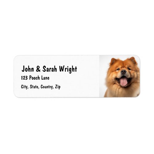 Custom Chow  Dog Address Label
