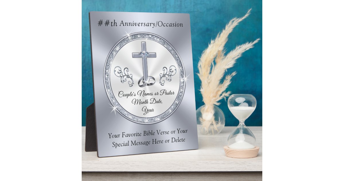 Custom, Christian Anniversary Gifts, ANY Occasion Plaque Zazzle