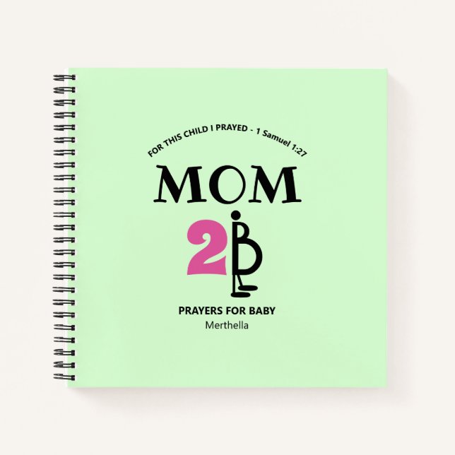 Custom Christian Baby Prayers Pregnancy Journal (Front)