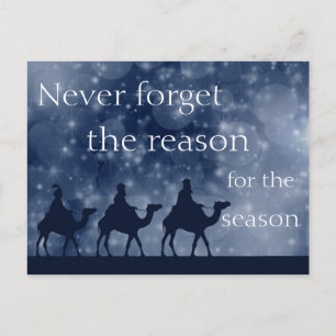Custom Christian Christmas, Three Wise Men Holiday Postcard