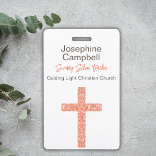 Custom Christian Church Staff Volunteer Name Badge