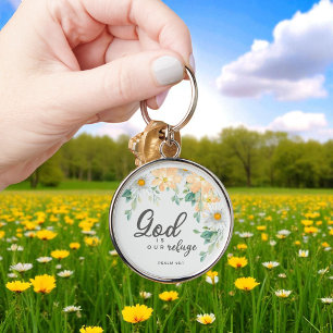 Custom Christian God is Our Refuge Keychain